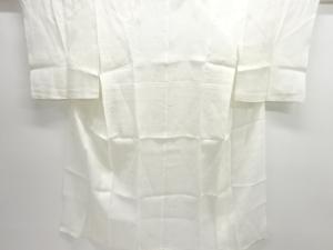 アンティーク　本麻透かし織り　露芝に花模様長襦袢